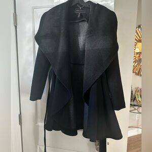 Like-new, beautiful mid-length black BCBGMaxazria Pea Coat
